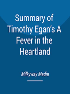 cover image of Summary of Timothy Egan's a Fever in the Heartland
